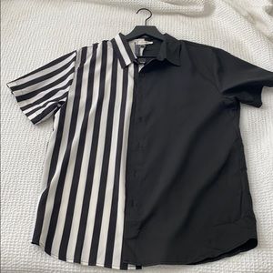 Black and white shirt in medium